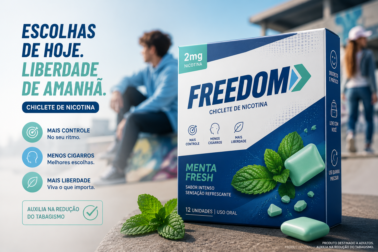 Campanha NICFREEDOM com pessoas em ambiente urbano
